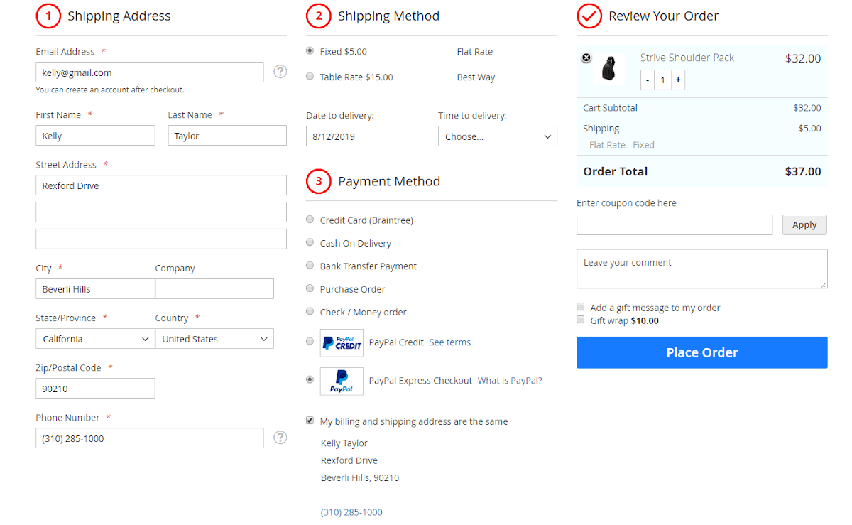 Magento2 Onepagecheckout Extension by Mage World